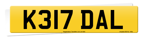Registration number K317 DAL
